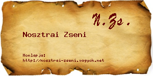 Nosztrai Zseni névjegykártya